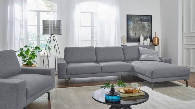 Creation BY ROLF BENZ Ecksofa CR.450, Designecksofa, L-Form, Armlehne breit und niedrig, Alugussfüße in umbragrau, Breite 274 cm von Creation BY ROLF BENZ