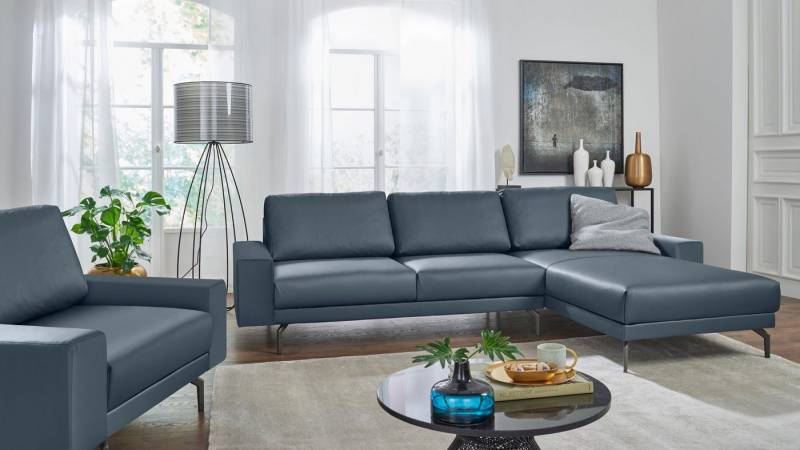 Creation BY ROLF BENZ Ecksofa CR.450, Designecksofa, L-Form, Armlehne breit und niedrig, Alugussfüße in umbragrau, Breite 274 cm von Creation BY ROLF BENZ