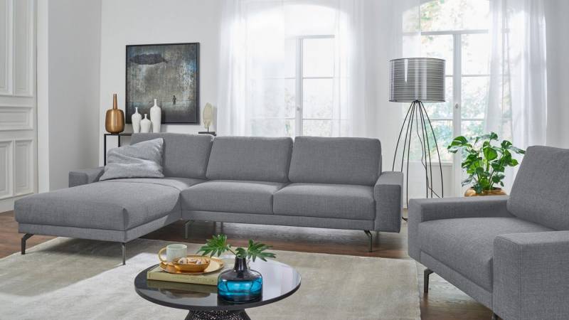 Creation BY ROLF BENZ Ecksofa CR.450, Designecksofa, L-Form, Armlehne breit und niedrig, Alugussfüße in umbragrau, Breite 274 cm von Creation BY ROLF BENZ