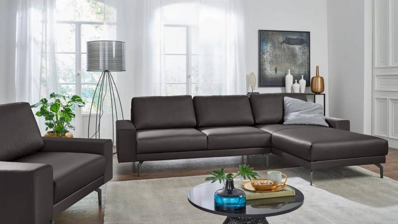 Creation BY ROLF BENZ Ecksofa CR.450, Designecksofa, L-Form, Armlehne breit und niedrig, Alugussfüße in umbragrau, Breite 274 cm von Creation BY ROLF BENZ