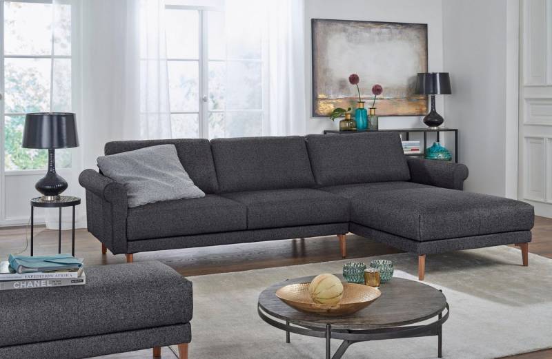 Creation BY ROLF BENZ Ecksofa CR.450, Designecksofa, Polsterecke, L-Form, 282/178 cm (B/T), abgerundete Armlehne Schnecke, modern Landhaus, Leder oder Chenille von Creation BY ROLF BENZ