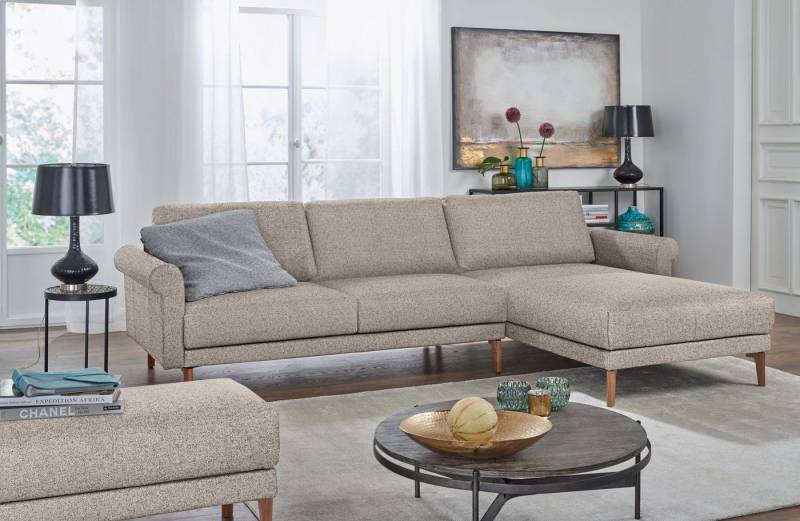 Creation BY ROLF BENZ Ecksofa CR.450, Designecksofa, Polsterecke, L-Form, 282/178 cm (B/T), abgerundete Armlehne Schnecke, modern Landhaus, Leder oder Chenille von Creation BY ROLF BENZ