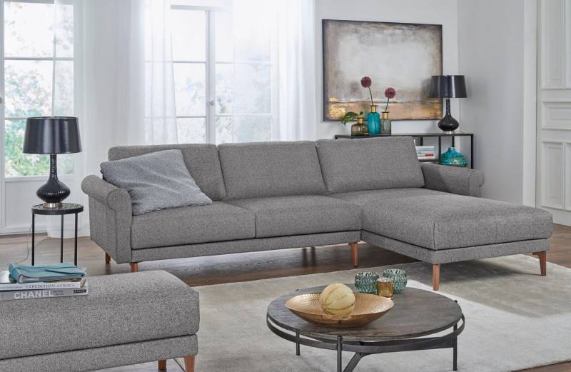 Creation BY ROLF BENZ Ecksofa CR.450, Designecksofa, Polsterecke, L-Form, 282/178 cm (B/T), abgerundete Armlehne Schnecke, modern Landhaus, Leder oder Chenille von Creation BY ROLF BENZ