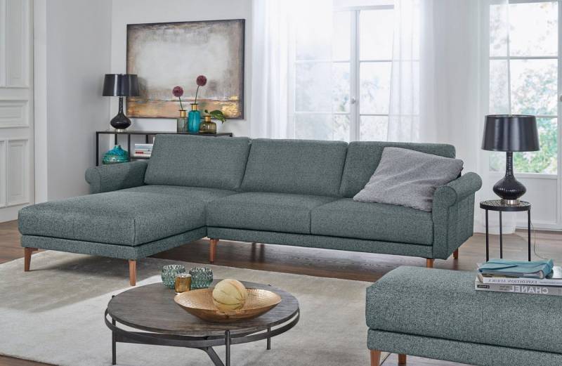 Creation BY ROLF BENZ Ecksofa CR.450, Designecksofa, Polsterecke, L-Form, 282/178 cm (B/T), abgerundete Armlehne Schnecke, modern Landhaus, Leder oder Chenille von Creation BY ROLF BENZ