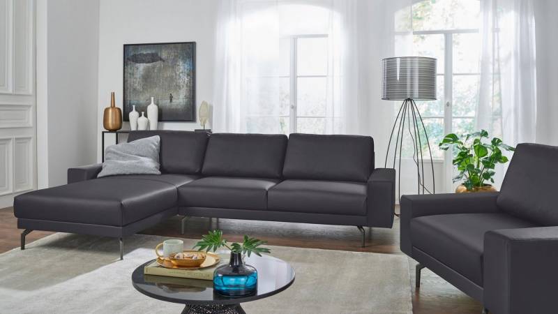 Creation BY ROLF BENZ Ecksofa CR.450, Designecksofa, Polsterecke, L-Form, Armlehne breit und niedrig, Alugussfüße in umbragrau, Breite 294 cm von Creation BY ROLF BENZ