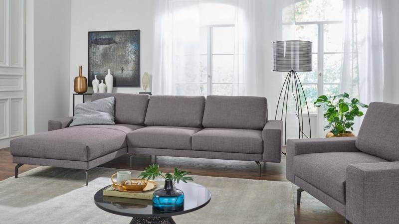 Creation BY ROLF BENZ Ecksofa CR.450, Designecksofa, Polsterecke, L-Form, Armlehne breit und niedrig, Alugussfüße in umbragrau, Breite 294 cm von Creation BY ROLF BENZ