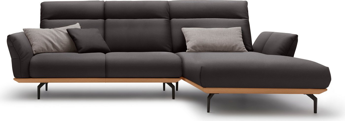 Creation BY ROLF BENZ Ecksofa CR.460, Sockel in Eiche, Alugussfüße in umbragrau, Breite 298 cm von Creation BY ROLF BENZ