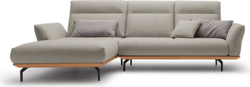 Creation BY ROLF BENZ Ecksofa CR.460, Sockel in Eiche, Alugussfüße in umbragrau, Breite 298 cm von Creation BY ROLF BENZ