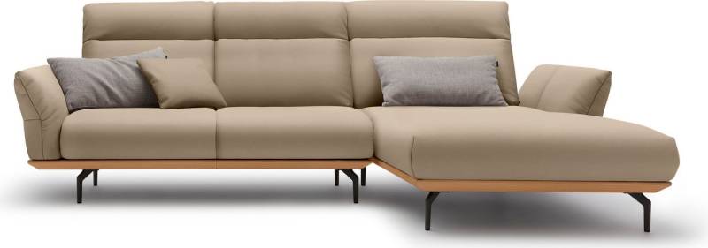 Creation BY ROLF BENZ Ecksofa CR.460, Sockel in Eiche, Alugussfüße in umbragrau, Breite 298 cm von Creation BY ROLF BENZ