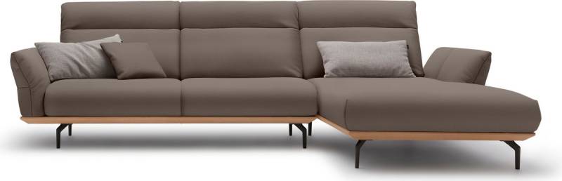Creation BY ROLF BENZ Ecksofa CR.460, Sockel in Eiche, Winkelfüße in Umbragrau, Breite 318 cm von Creation BY ROLF BENZ