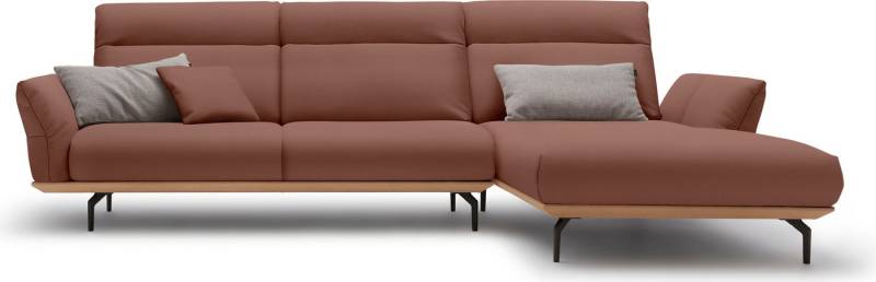 Creation BY ROLF BENZ Ecksofa CR.460, Sockel in Eiche, Winkelfüße in Umbragrau, Breite 318 cm von Creation BY ROLF BENZ