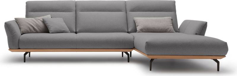 Creation BY ROLF BENZ Ecksofa CR.460, Sockel in Eiche, Winkelfüße in Umbragrau, Breite 318 cm von Creation BY ROLF BENZ