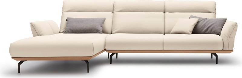 Creation BY ROLF BENZ Ecksofa CR.460, Sockel in Eiche, Winkelfüße in Umbragrau, Breite 318 cm von Creation BY ROLF BENZ