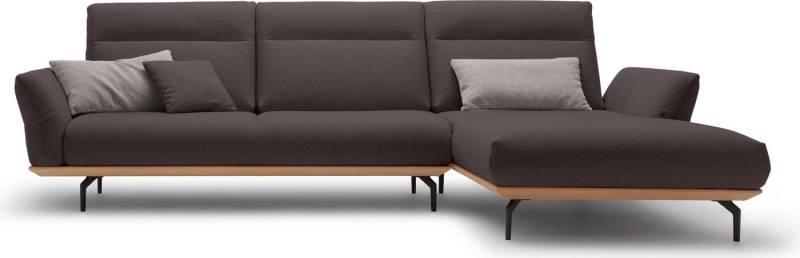Creation BY ROLF BENZ Ecksofa CR.460, Sockel in Eiche, Winkelfüße in Umbragrau, Breite 318 cm von Creation BY ROLF BENZ