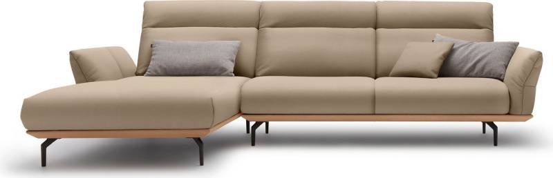 Creation BY ROLF BENZ Ecksofa CR.460, Sockel in Eiche, Winkelfüße in Umbragrau, Breite 318 cm von Creation BY ROLF BENZ