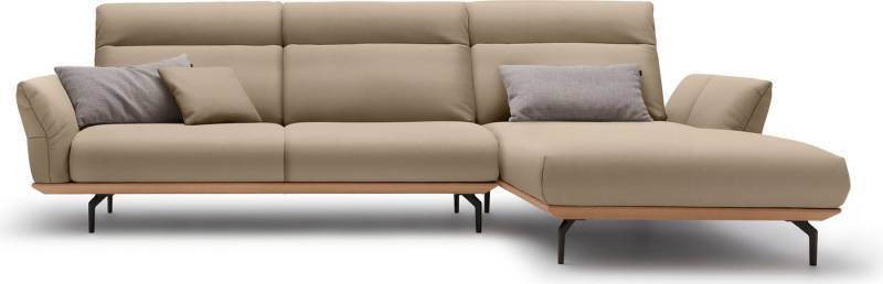 Creation BY ROLF BENZ Ecksofa CR.460, Sockel in Eiche, Winkelfüße in Umbragrau, Breite 318 cm von Creation BY ROLF BENZ