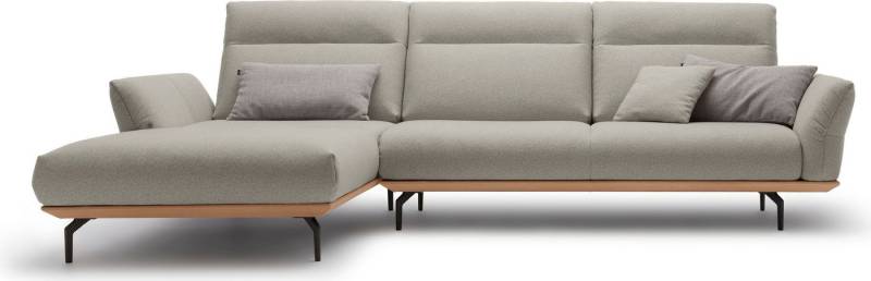 Creation BY ROLF BENZ Ecksofa CR.460, Sockel in Eiche, Winkelfüße in Umbragrau, Breite 318 cm von Creation BY ROLF BENZ