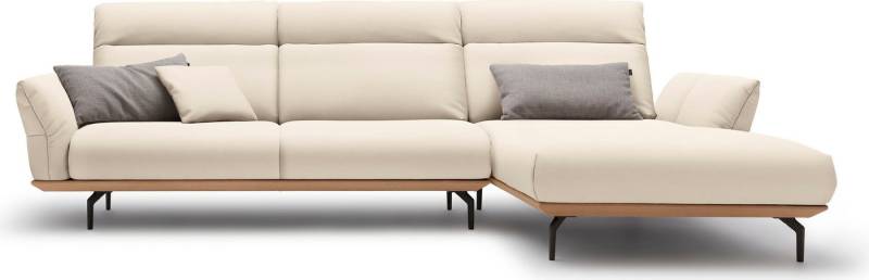 Creation BY ROLF BENZ Ecksofa CR.460, Sockel in Eiche, Winkelfüße in Umbragrau, Breite 318 cm von Creation BY ROLF BENZ