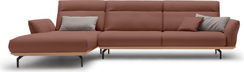 Creation BY ROLF BENZ Ecksofa CR.460, Sockel in Eiche, Winkelfüße in Umbragrau, Breite 338 cm von Creation BY ROLF BENZ