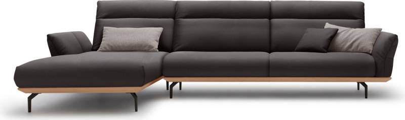 Creation BY ROLF BENZ Ecksofa CR.460, Sockel in Eiche, Winkelfüße in Umbragrau, Breite 338 cm von Creation BY ROLF BENZ