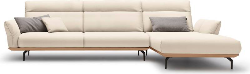 Creation BY ROLF BENZ Ecksofa CR.460, Sockel in Eiche, Winkelfüße in Umbragrau, Breite 338 cm von Creation BY ROLF BENZ