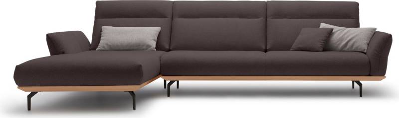 Creation BY ROLF BENZ Ecksofa CR.460, Sockel in Eiche, Winkelfüße in Umbragrau, Breite 338 cm von Creation BY ROLF BENZ