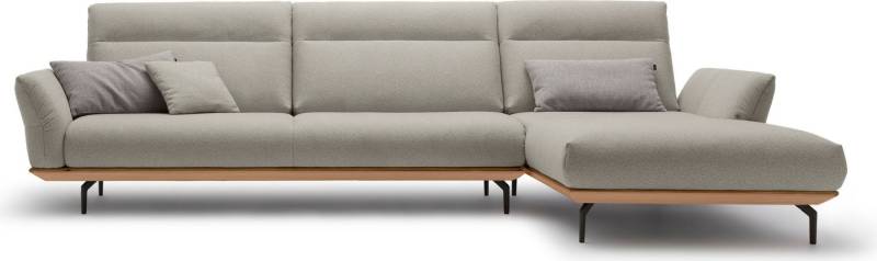 Creation BY ROLF BENZ Ecksofa CR.460, Sockel in Eiche, Winkelfüße in Umbragrau, Breite 338 cm von Creation BY ROLF BENZ