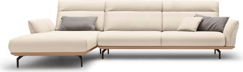 Creation BY ROLF BENZ Ecksofa CR.460, Sockel in Eiche, Winkelfüße in Umbragrau, Breite 338 cm von Creation BY ROLF BENZ