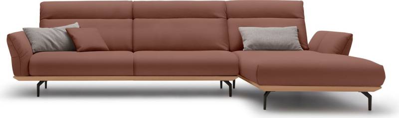 Creation BY ROLF BENZ Ecksofa CR.460, Sockel in Eiche, Winkelfüße in Umbragrau, Breite 338 cm von Creation BY ROLF BENZ