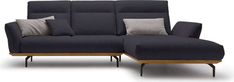 Creation BY ROLF BENZ Ecksofa CR.460, Sockel in Nussbaum, Winkelfüße in Umbragrau, Breite 298 cm von Creation BY ROLF BENZ