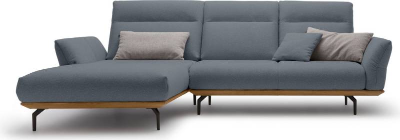 Creation BY ROLF BENZ Ecksofa CR.460, Sockel in Nussbaum, Winkelfüße in Umbragrau, Breite 298 cm von Creation BY ROLF BENZ