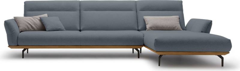 Creation BY ROLF BENZ Ecksofa CR.460, Sockel in Nussbaum, Winkelfüße in Umbragrau, Breite 338 cm von Creation BY ROLF BENZ