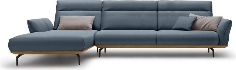 Creation BY ROLF BENZ Ecksofa CR.460, Sockel in Nussbaum, Winkelfüße in Umbragrau, Breite 338 cm von Creation BY ROLF BENZ