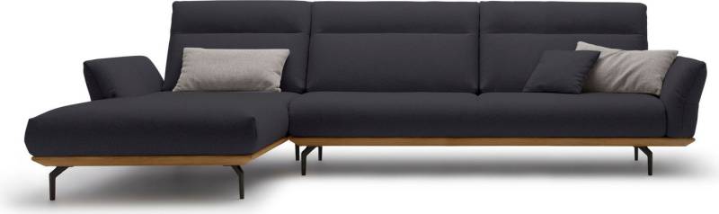Creation BY ROLF BENZ Ecksofa CR.460, Sockel in Nussbaum, Winkelfüße in Umbragrau, Breite 338 cm von Creation BY ROLF BENZ