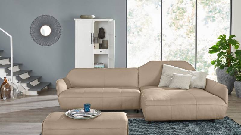 Creation BY ROLF BENZ Ecksofa CR.480, Designecksofa, L-Form, Wahlweise aus Leder oder Chenille von Creation BY ROLF BENZ