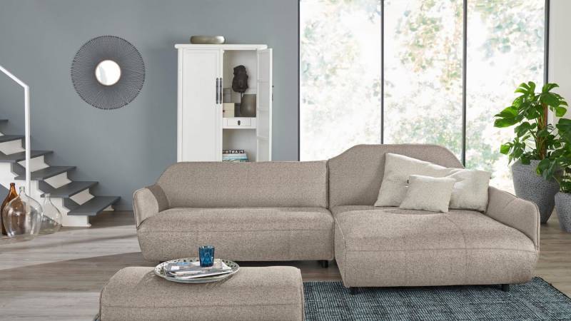 Creation BY ROLF BENZ Ecksofa CR.480, Designecksofa, L-Form, Wahlweise aus Leder oder Chenille von Creation BY ROLF BENZ