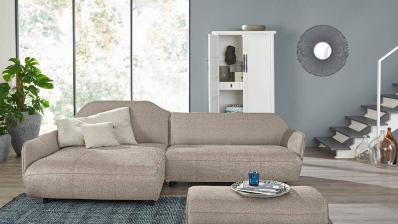 Creation BY ROLF BENZ Ecksofa CR.480, Designecksofa, L-Form, Wahlweise aus Leder oder Chenille von Creation BY ROLF BENZ