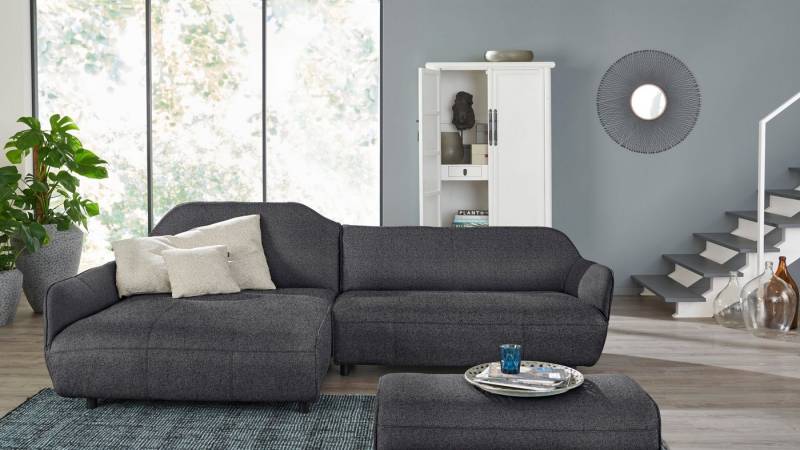Creation BY ROLF BENZ Ecksofa CR.480, Designecksofa, L-Form, Wahlweise aus Leder oder Chenille von Creation BY ROLF BENZ