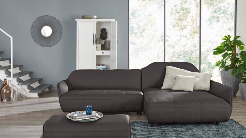 Creation BY ROLF BENZ Ecksofa CR.480, Designecksofa, L-Form, Wahlweise aus Leder oder Chenille von Creation BY ROLF BENZ