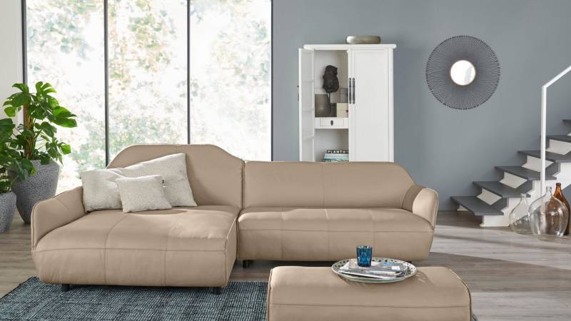 Creation BY ROLF BENZ Ecksofa CR.480, Designecksofa, L-Form, Wahlweise aus Leder oder Chenille von Creation BY ROLF BENZ