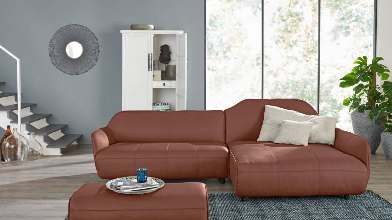 Creation BY ROLF BENZ Ecksofa CR.480, Designecksofa, L-Form, Wahlweise aus Leder oder Chenille von Creation BY ROLF BENZ