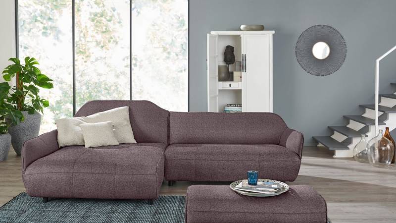 Creation BY ROLF BENZ Ecksofa CR.480, Designecksofa, L-Form, Wahlweise aus Leder oder Chenille von Creation BY ROLF BENZ