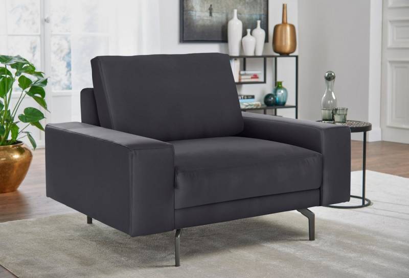 Creation BY ROLF BENZ Sessel CR.450, Designsessel, Loungesessel, Armlehne breit niedrig, Alugussfüße in umbragrau, Breite 120 cm von Creation BY ROLF BENZ