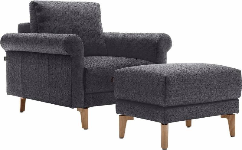 Creation BY ROLF BENZ Sessel CR.450, Designsessel, Loungesessel, modern Landhaus, mit tollem Sitzkomfort, Breite 88 cm, Fuß Nussbaum von Creation BY ROLF BENZ