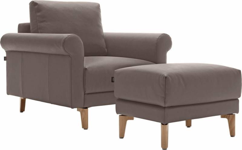 Creation BY ROLF BENZ Sessel CR.450, Designsessel, Loungesessel, modern Landhaus, mit tollem Sitzkomfort, Breite 88 cm, Fuß Nussbaum von Creation BY ROLF BENZ