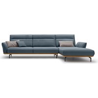 Creation BY ROLF BENZ Ecksofa "CR.460", Sockel in Nussbaum, Winkelfüße in Umbragrau, Breite 338 cm von Creation By Rolf Benz