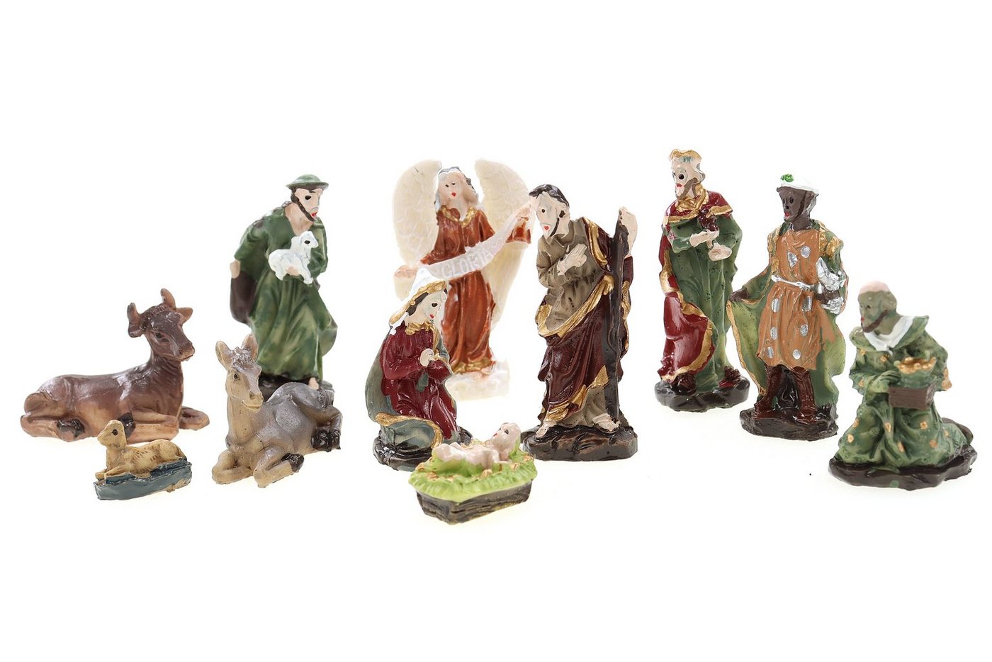 ELLUG Krippenfigur Mini Krippenfiguren Weihnachtskrippenfiguren Set 11-teilig H.:4,5cm in Plastikbox (11 St) von ELLUG