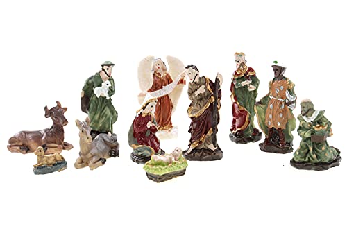 ELLUG Mini Krippenfiguren Weihnachtskrippenfiguren Set 11-teilig H.:4,5cm in Plastikbox von ELLUG