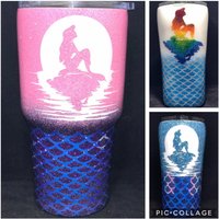 Kleine Meerjungfrau Custom Epoxy Tumbler von CreationsByDianaD