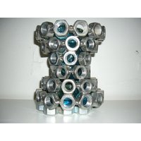 Vase Metall Recycled Kunst von Creationswelded